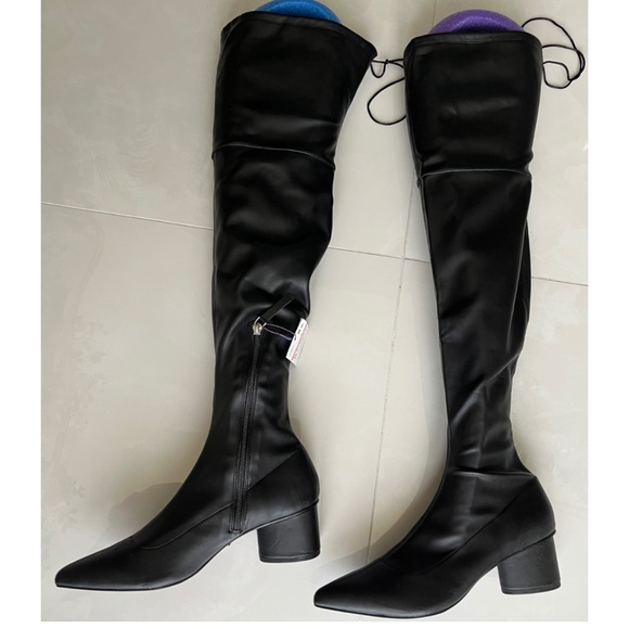 NWT | MANGO Over-the-Knee Wide Calf Boots | Sz 9 - Picture 2 of 4